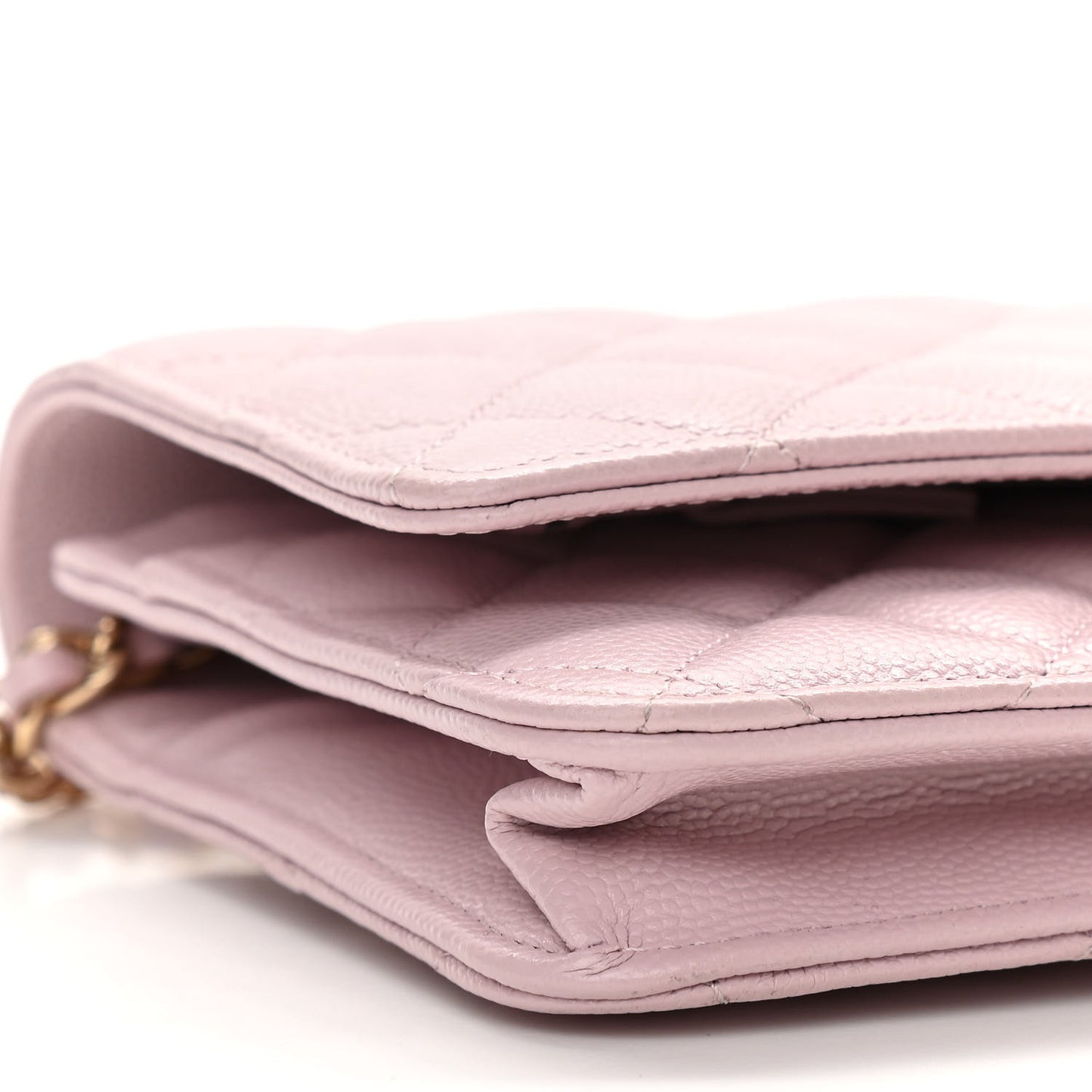 Caviar Quilted Coco Candy Wallet On Chain WOC Light Pink