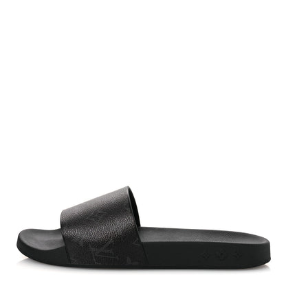 Louis Vuitton Monogram Eclipse Mens Waterfront Mules 7 Black 1 of 11