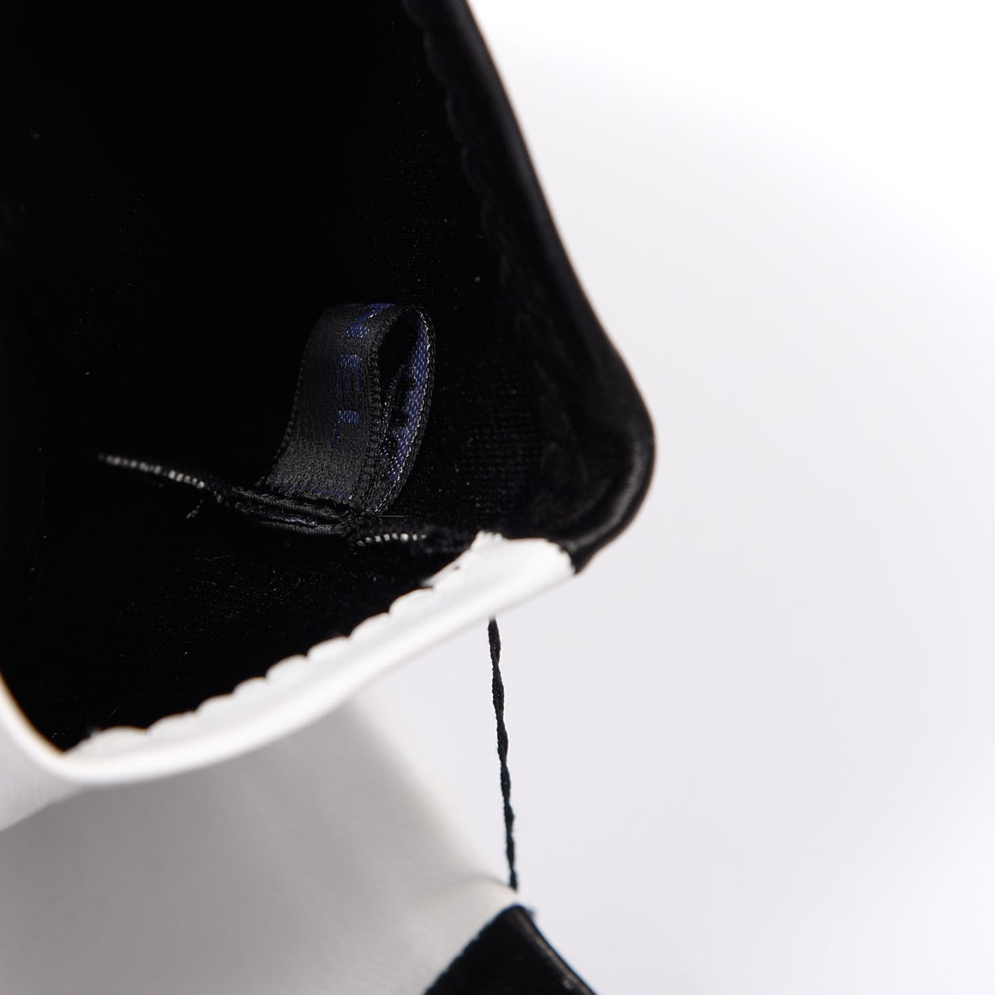 Lambskin CC Fingerless Gloves 8 Black White