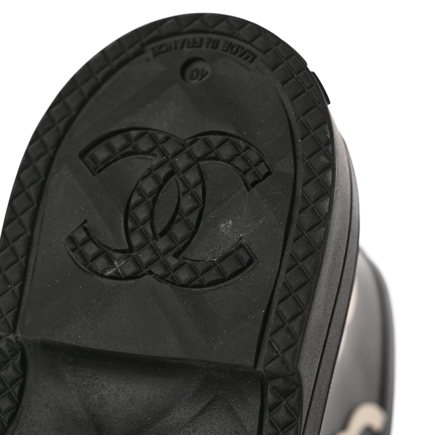 Chanel Rubber CC Print Boots 40 Black 8 of 8