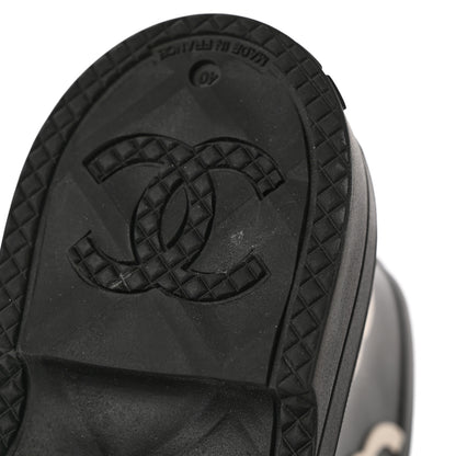 Chanel Rubber CC Print Boots 40 Black 8 of 8