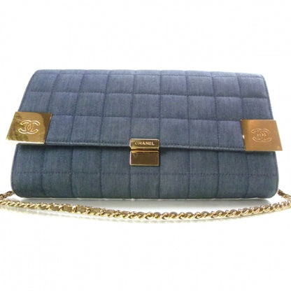 Chanel Denim Chocolate Bar Quilted Flap 1 of 9