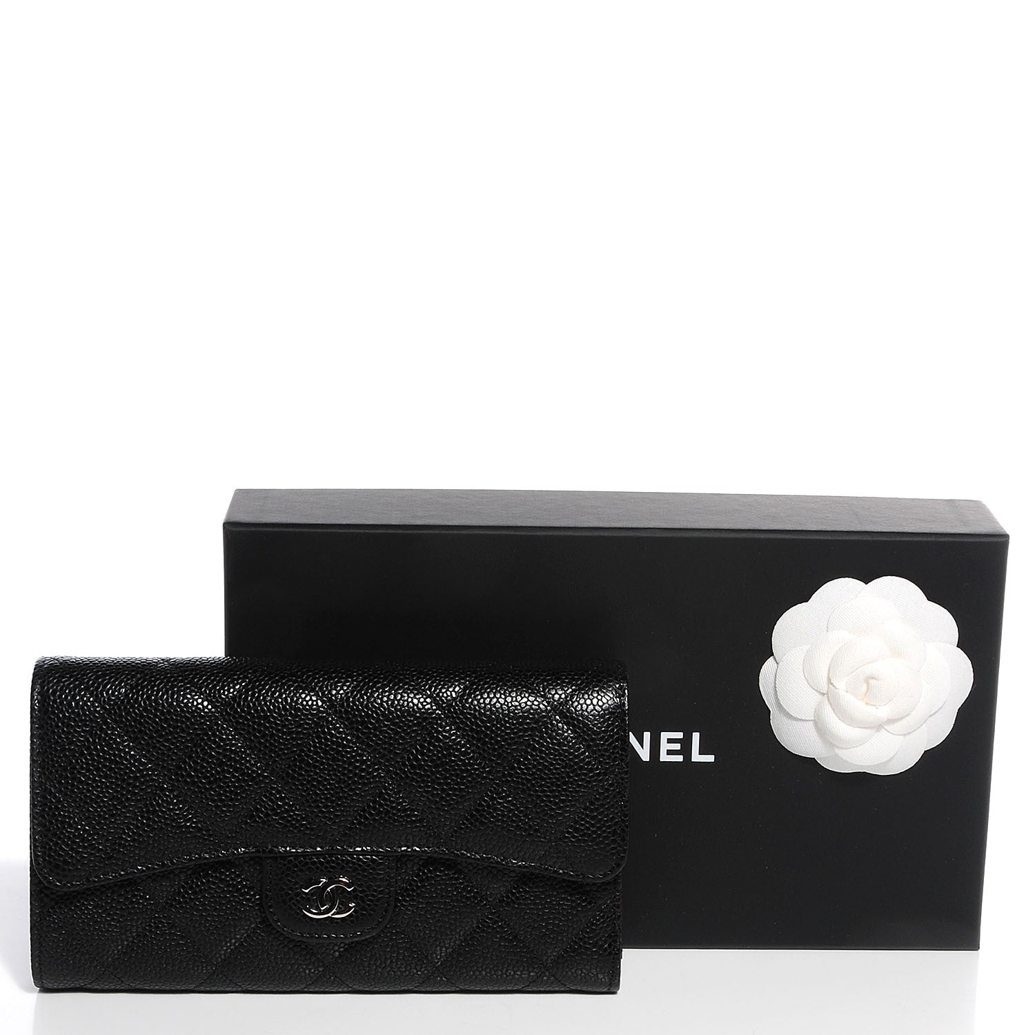 Chanel Caviar Quilted Large Flap Wallet Black 5 of 9