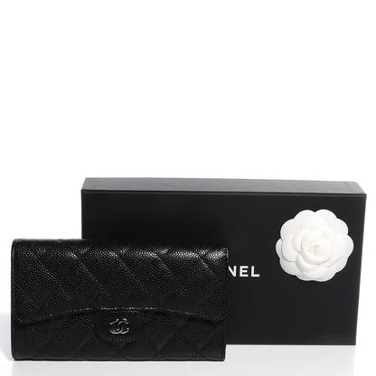 Chanel Caviar Quilted Large Flap Wallet Black 5 of 9