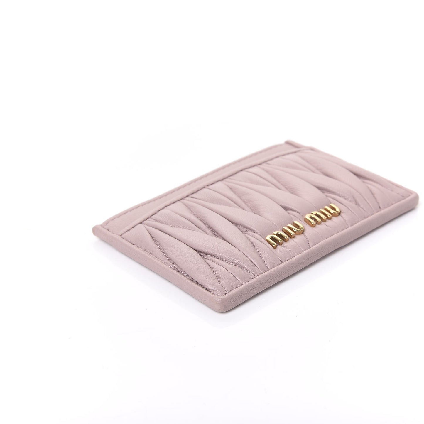 Nappa Matelasse Card Holder Mughetto