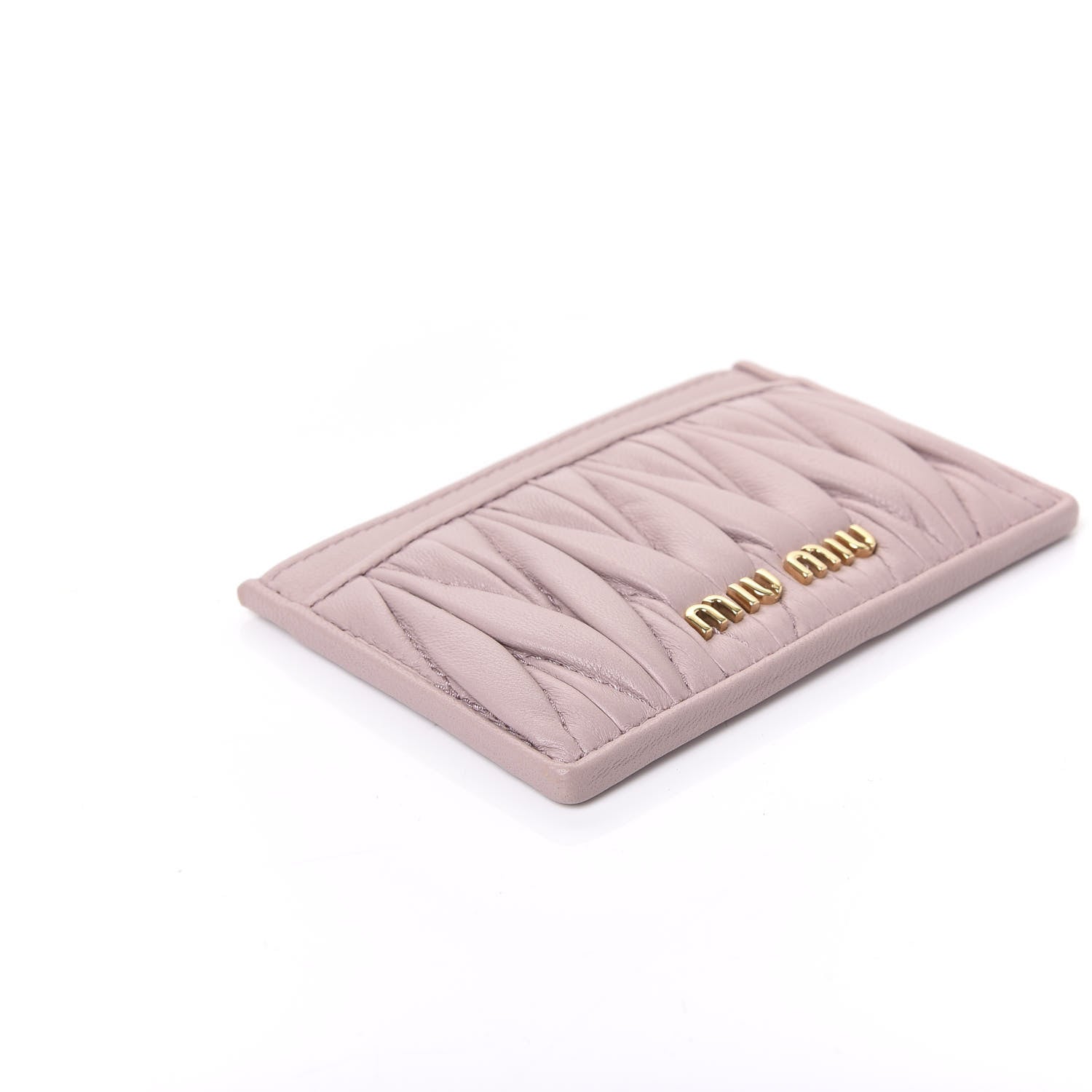Miu Miu Nappa Matelasse Card Holder Mughetto 5 of 9