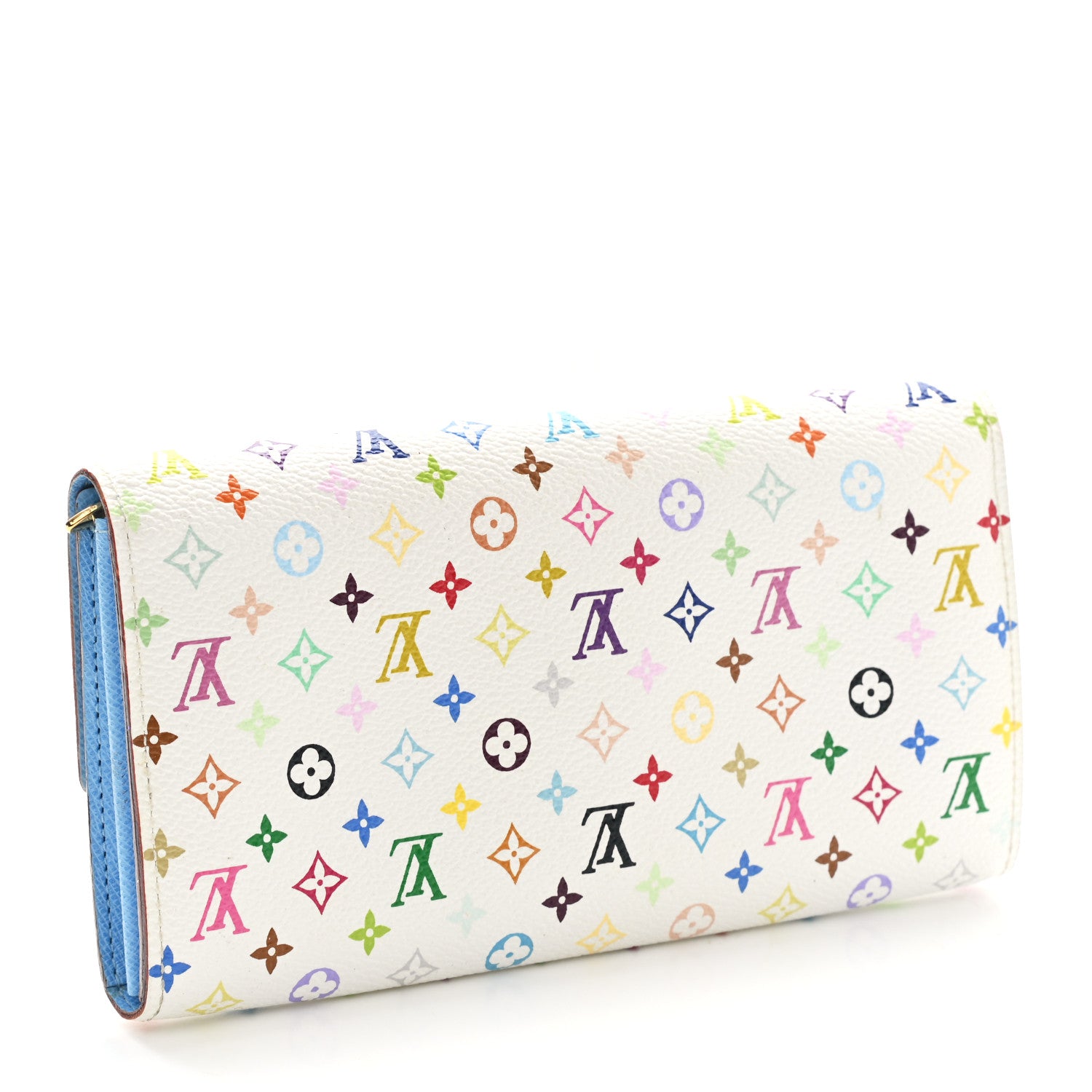 Louis Vuitton Monogram Multicolor Sarah Wallet White Anie 3 of 13