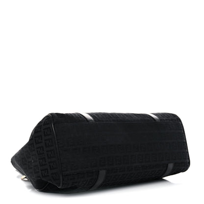 Fendi Zucchino Vitello Shoulder Bag Black 3 of 23