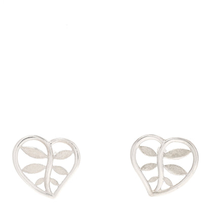 Tiffany Sterling Silver Paloma Picasso Villa Paloma Heart Palm Earrings 1 of 6