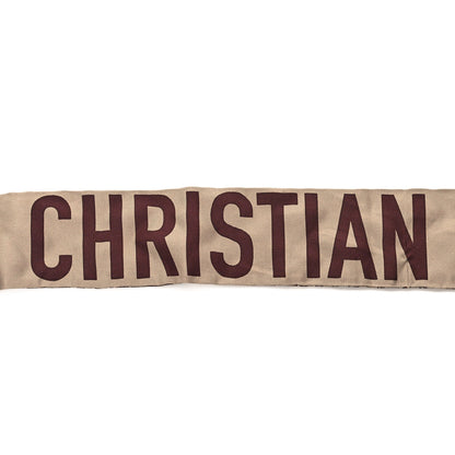 Christian Dior Silk Oblique Mitzah Scarf Bordeaux 3 of 4