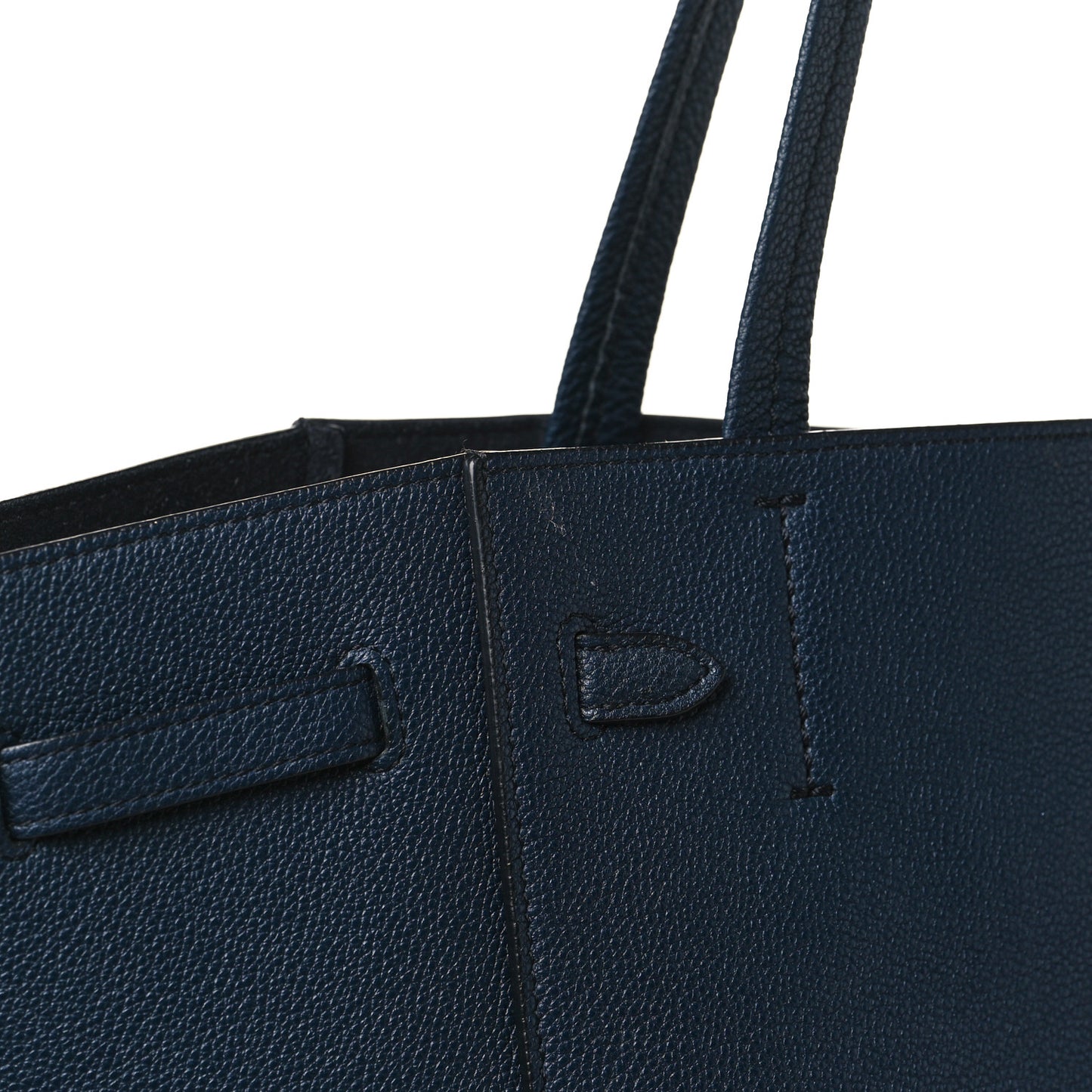 Soft Grained Calfskin Small Belt Cabas Phantom Navy