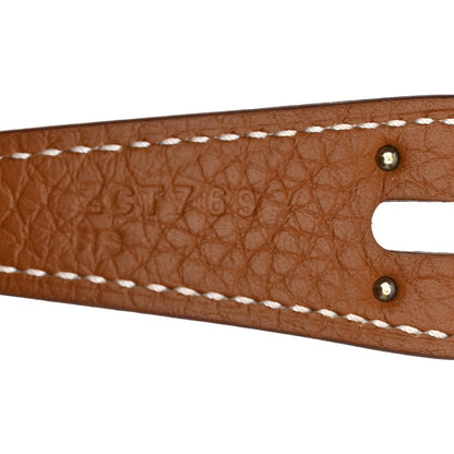 Hermes Taurillon Clemence Lindy 26 Gold 6 of 10