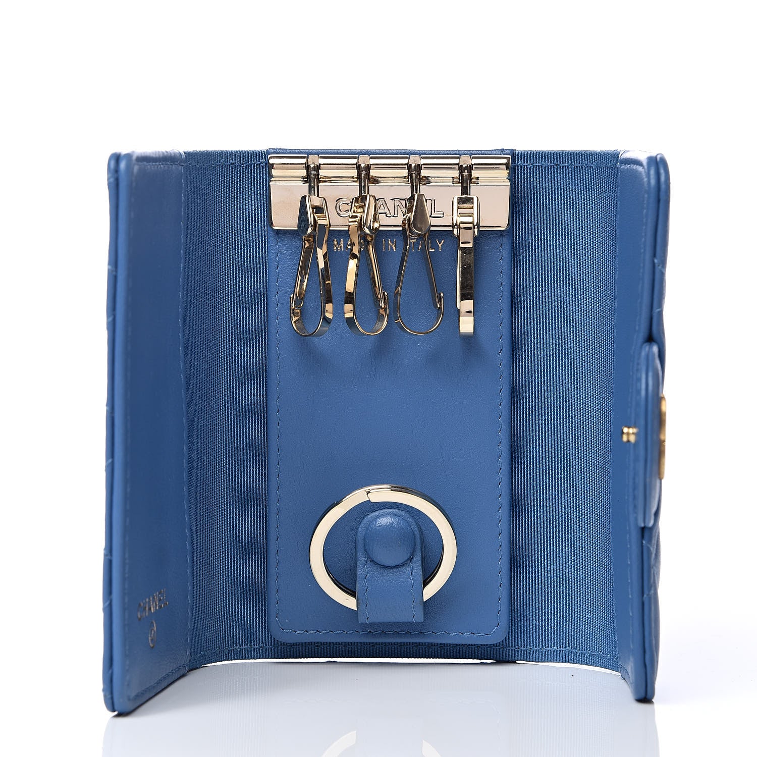 Chanel Lambskin Quilted 4 Key Holder Blue 5 of 7
