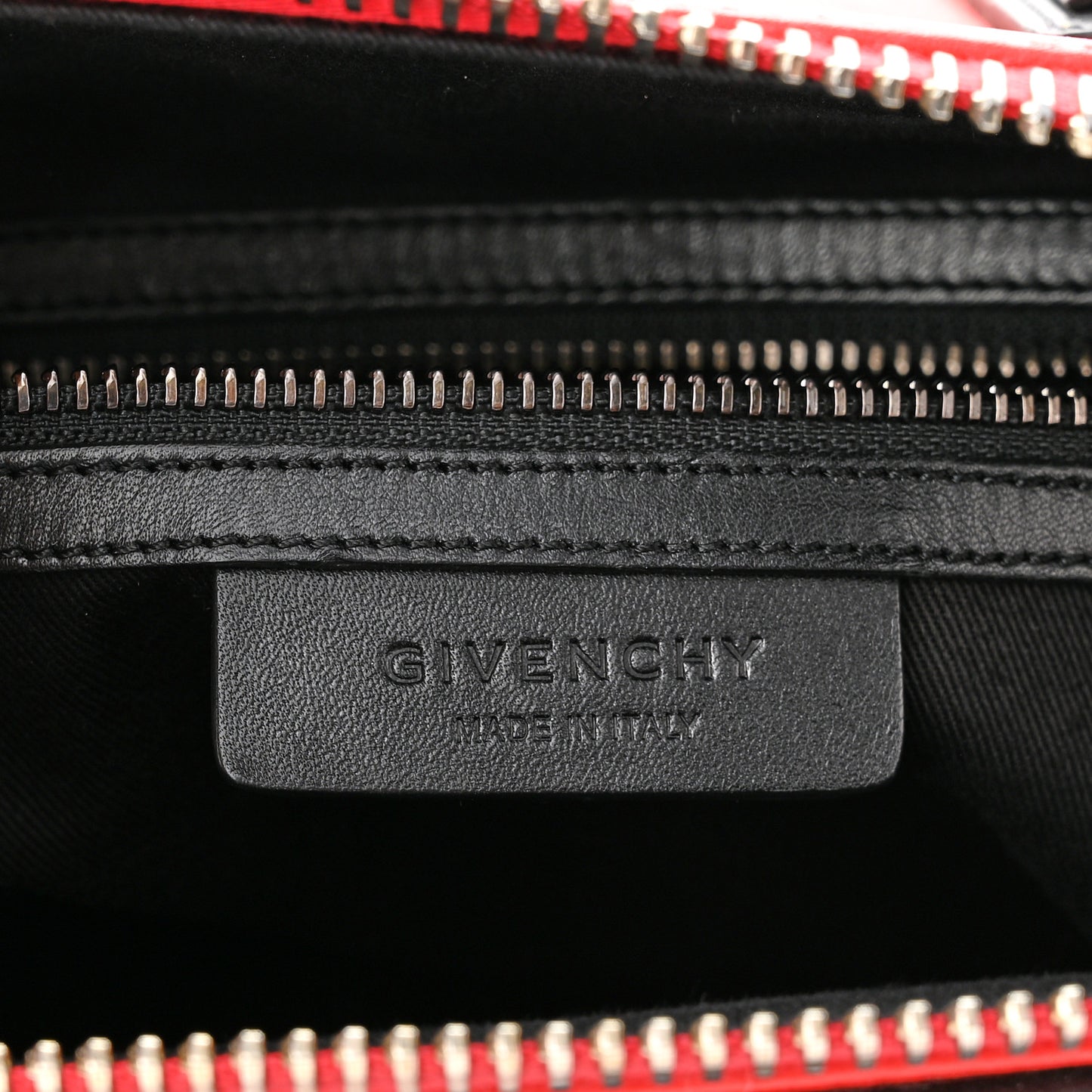Smooth Calfskin Small Bi-Color Antigona Red Black