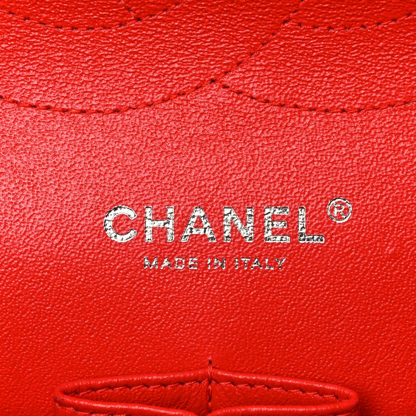 Patent Quilted Jumbo Double Flap Red