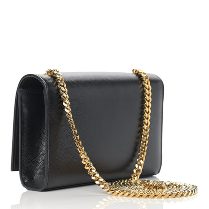 Saint Laurent Grain De Poudre Small Monogram Kate Satchel Black 2 of 10