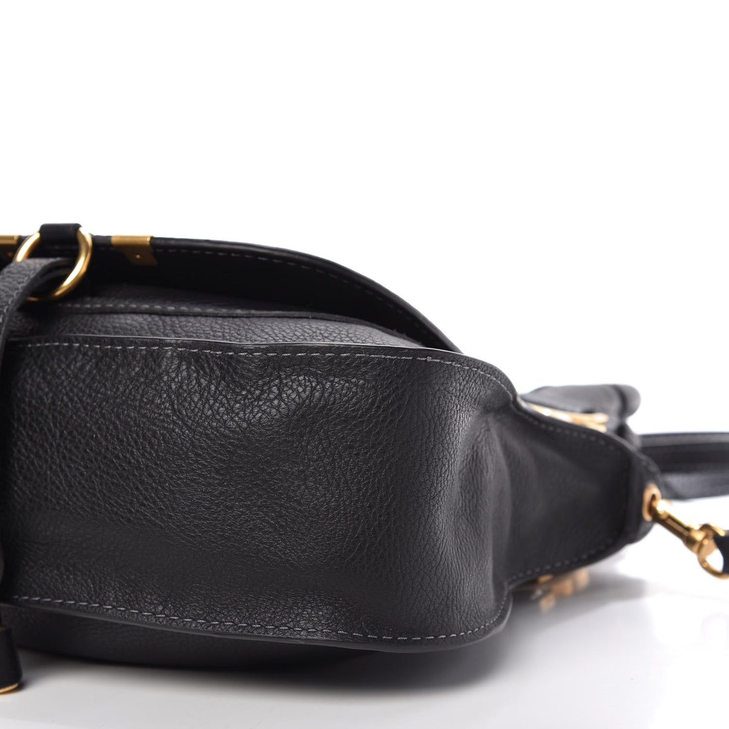 Calfskin Small Marcie Satchel Black