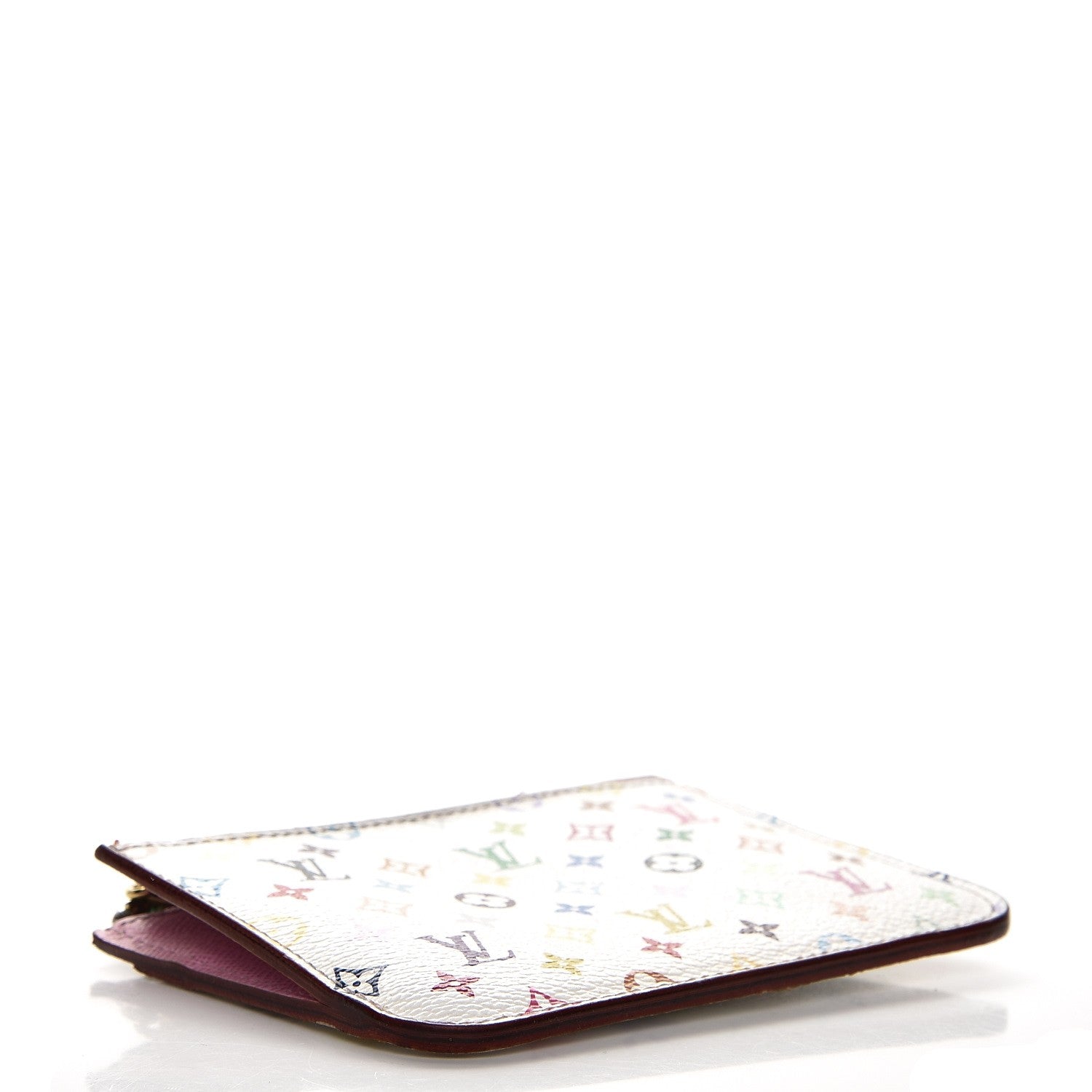 Louis Vuitton Monogram Multicolor Key Pouch White Litchi 4 of 12