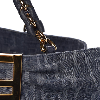 Fendi Denim Zucca Mia Tote Blue 9 of 11