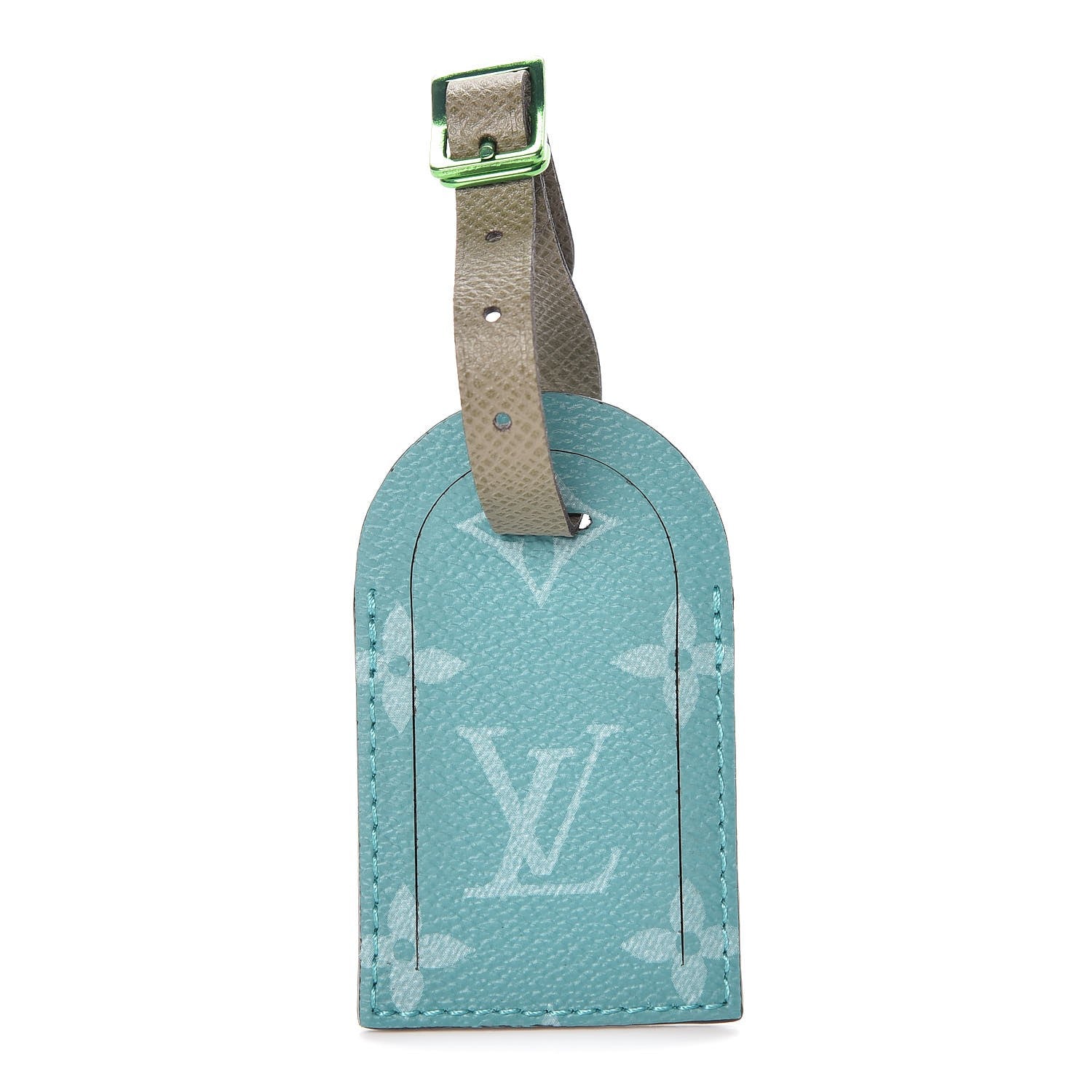 Louis Vuitton Monogram Luggage Tag Turquoise 1 of 5