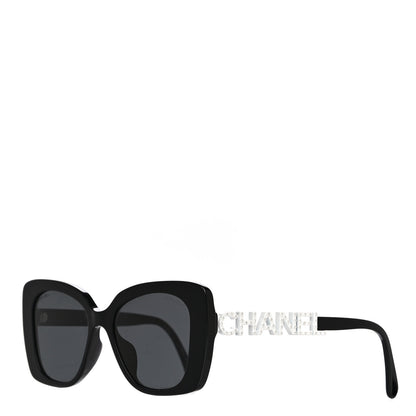 Chanel Acetate Strass Square Sunglasses 5422-B-A Black White 1 of 11