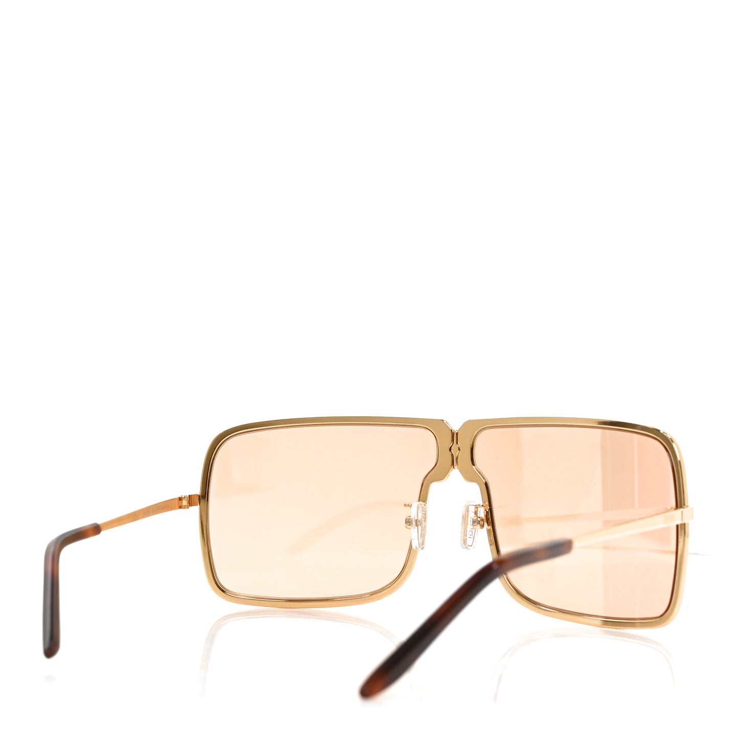 Metal Fendiness Sunglasses FE40195U Yellow Orange