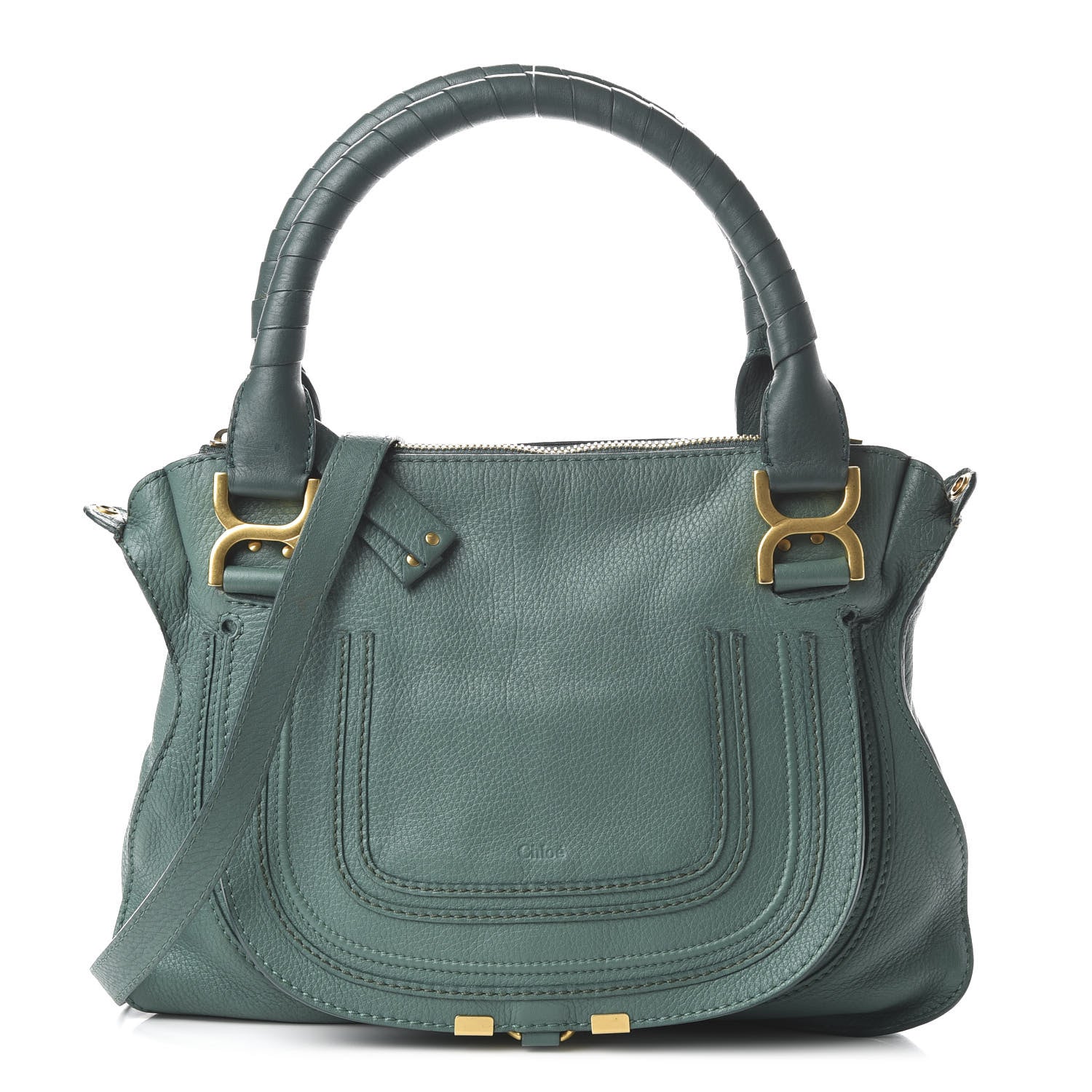 Chloe Calfskin Medium Marcie Satchel Emerald 1 of 13