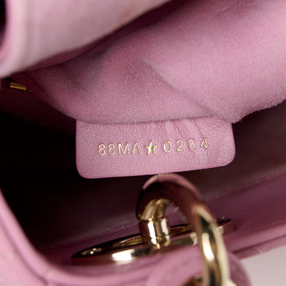 Christian Dior Lambskin Cannage Mini Lady Dior Light Pink 7 of 10