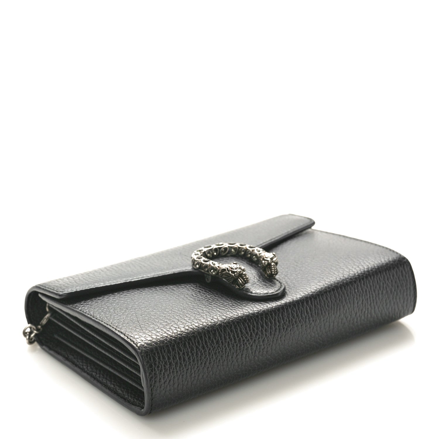Gucci Calfskin Mini Dionysus Chain Wallet Black 5 of 10