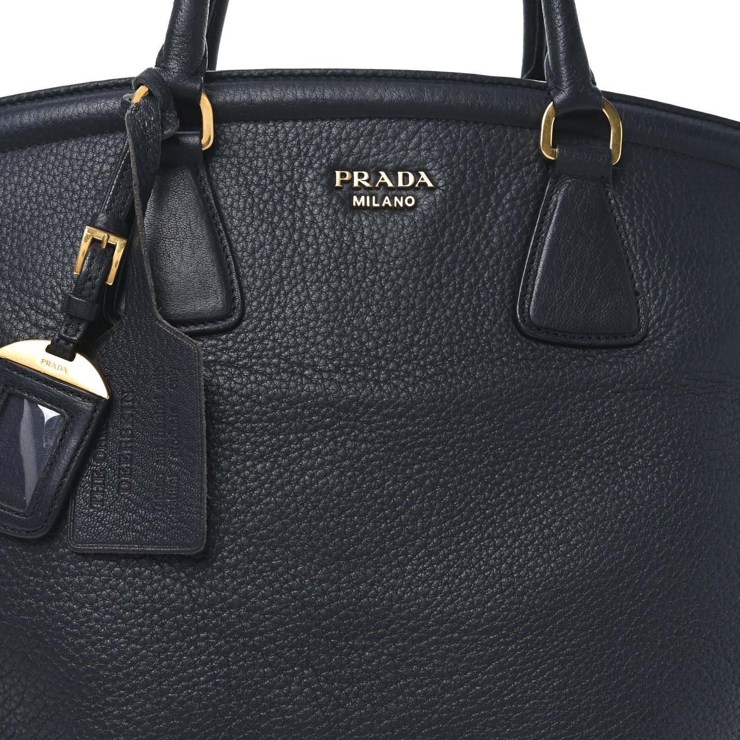 Prada Vitello Daino Parabole Tote Black 7 of 9