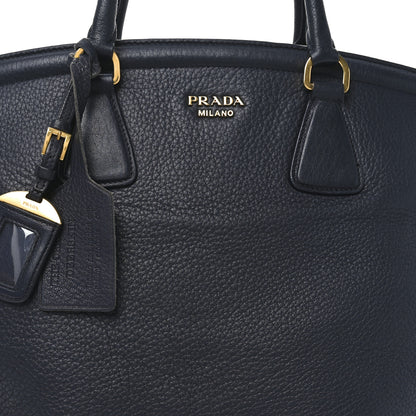 Prada Vitello Daino Parabole Tote Black 7 of 9