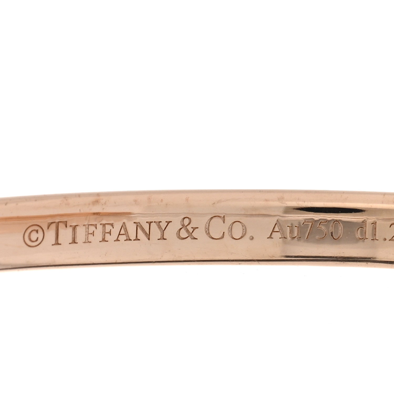 Tiffany 18K Rose White Gold Diamond Narrow Tiffany Lock Half Pave