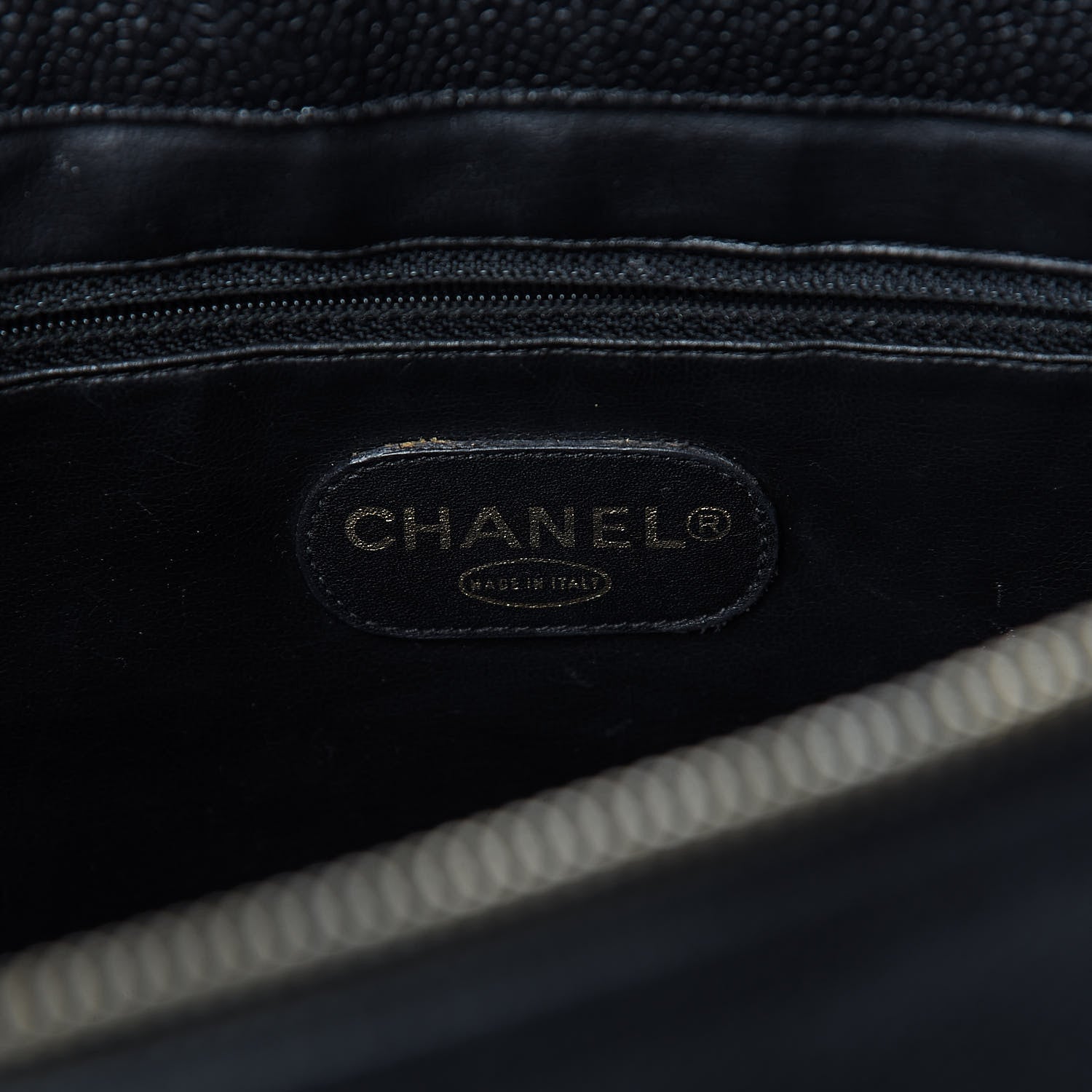 Chanel Caviar Large CC Shoulder Bag Black 6 of 13