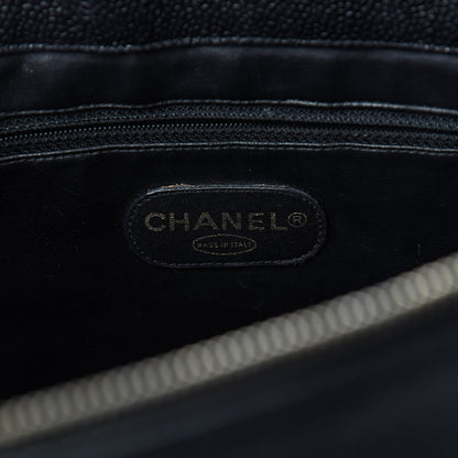 Chanel Caviar Large CC Shoulder Bag Black 6 of 13