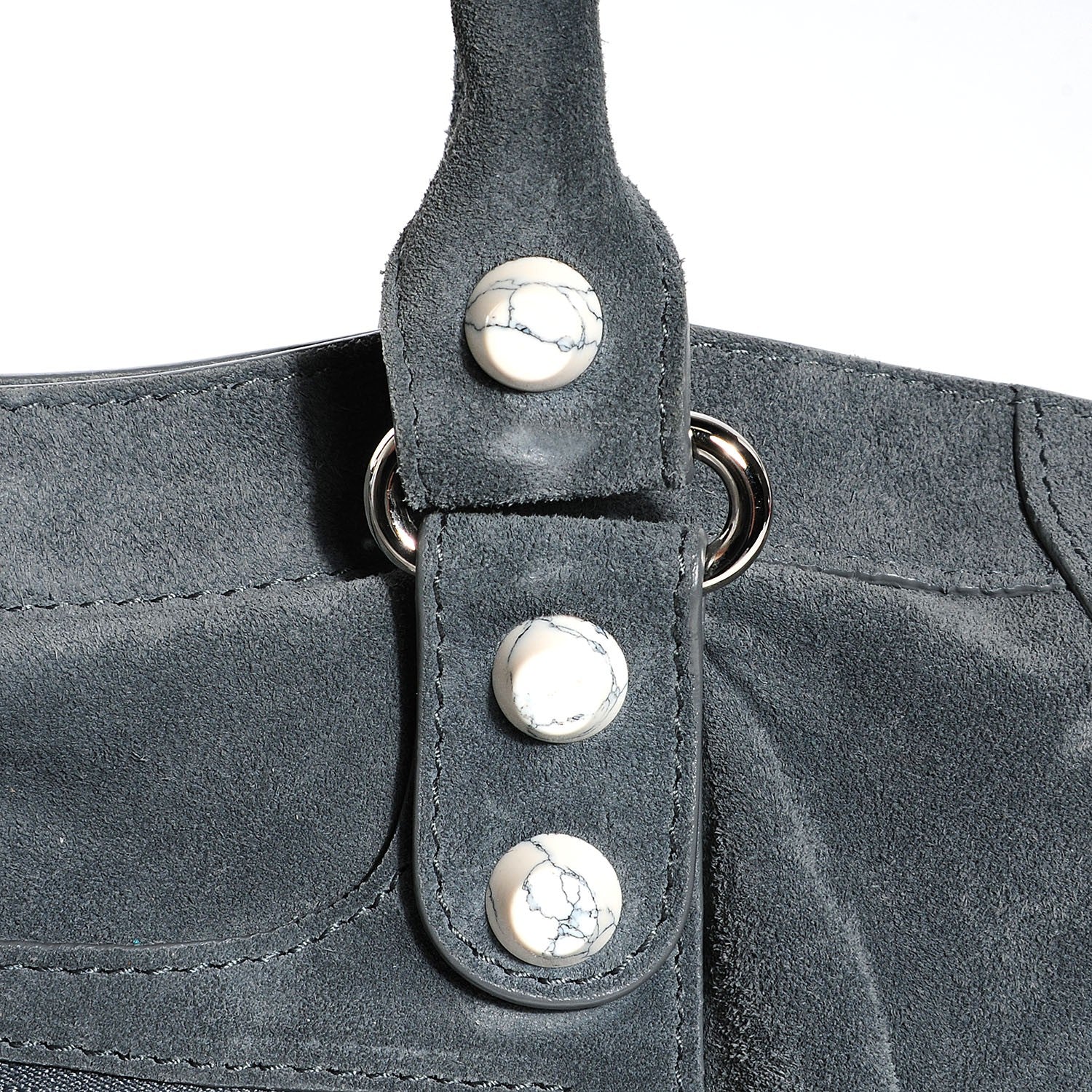 Balenciaga Baby Daim Suede Marble Hardware City Grey 7 of 15
