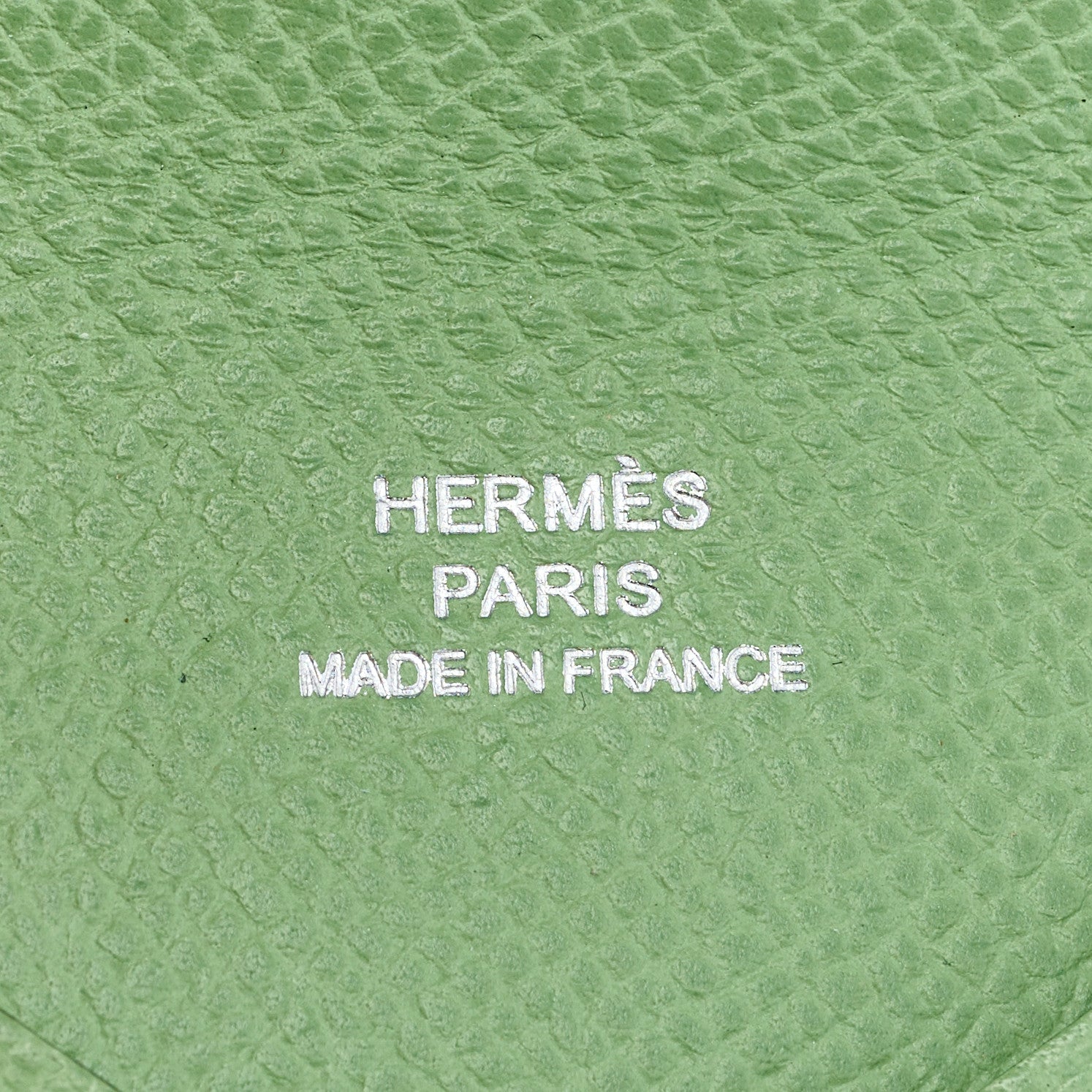 Hermes Epsom Calvi Card Case Vert Criquet 6 of 6