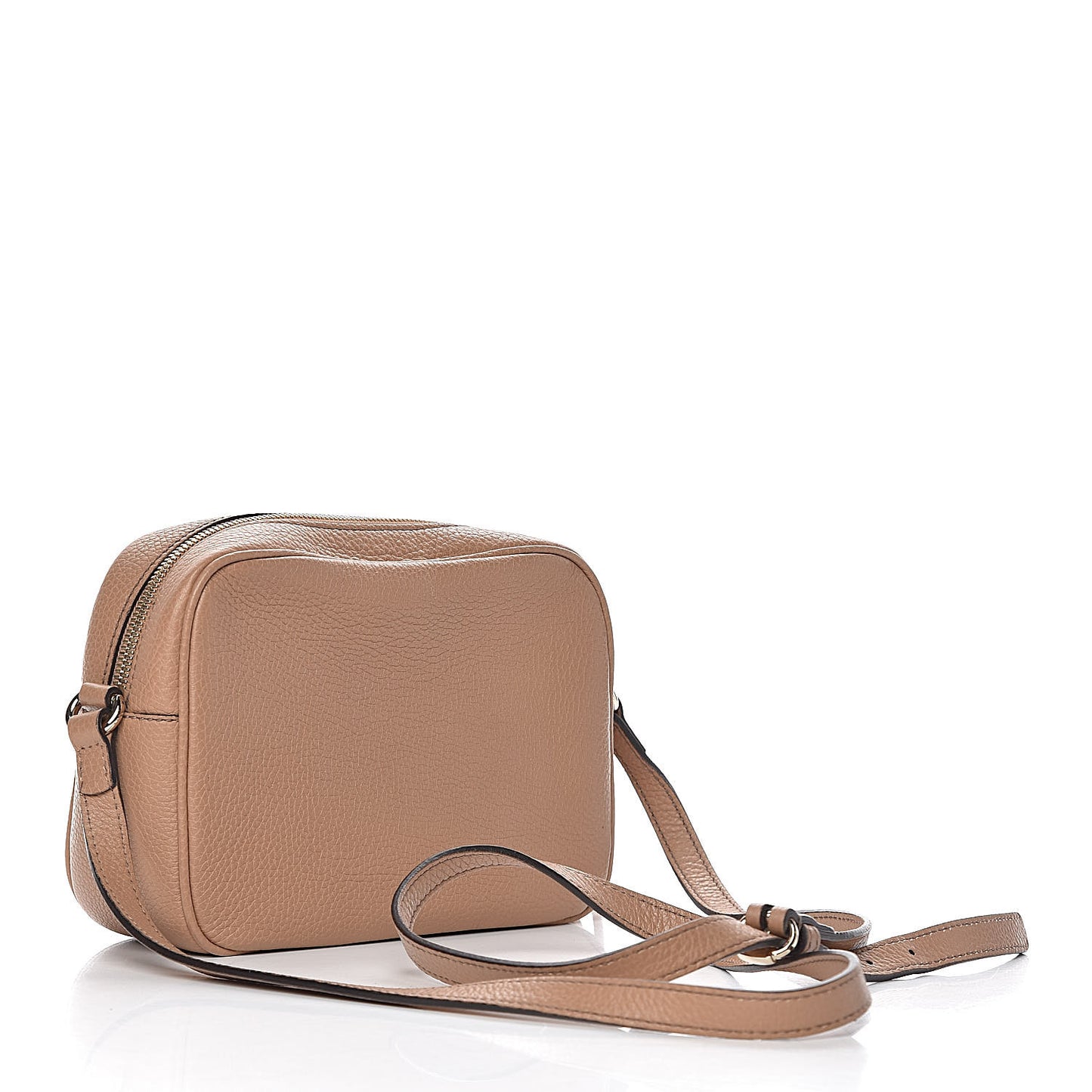 Pebbled Calfskin Small Soho Disco Bag Camelia