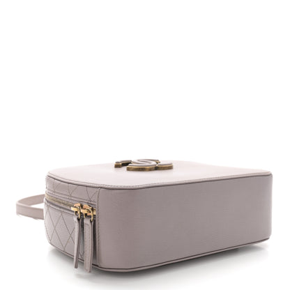 Chanel Shiny Calfskin Goatskin Quilted Coco Curve Vanity Grey 4 of 11