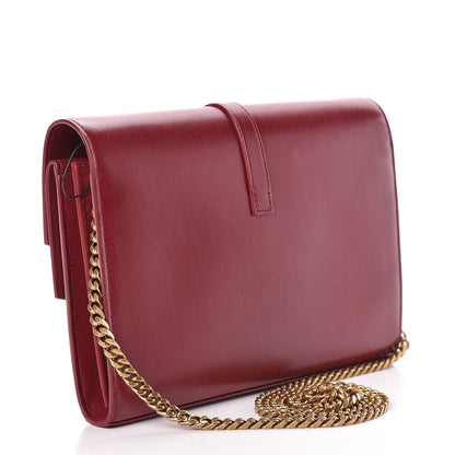 Saint Laurent Smooth Calfskin Monogram Sulpice Chain Wallet Amaretto 3 of 11