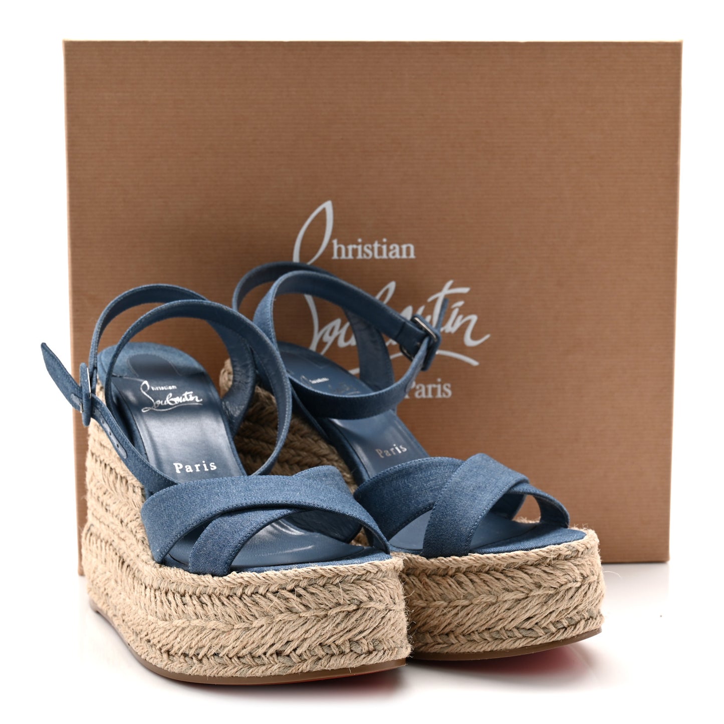 Denim Mariza Zeppa 130 Wedge Sandals 40 Blue
