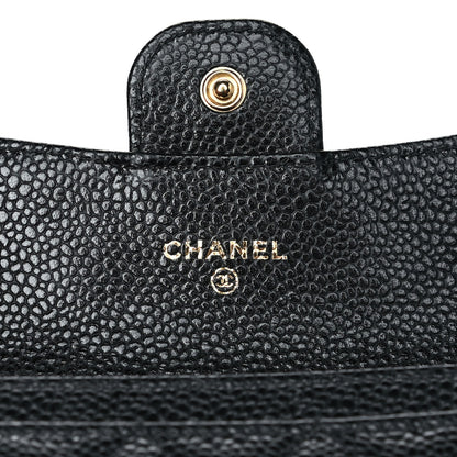 Chanel Caviar Quilted Flap Card Holder Wallet Black 6 of 8