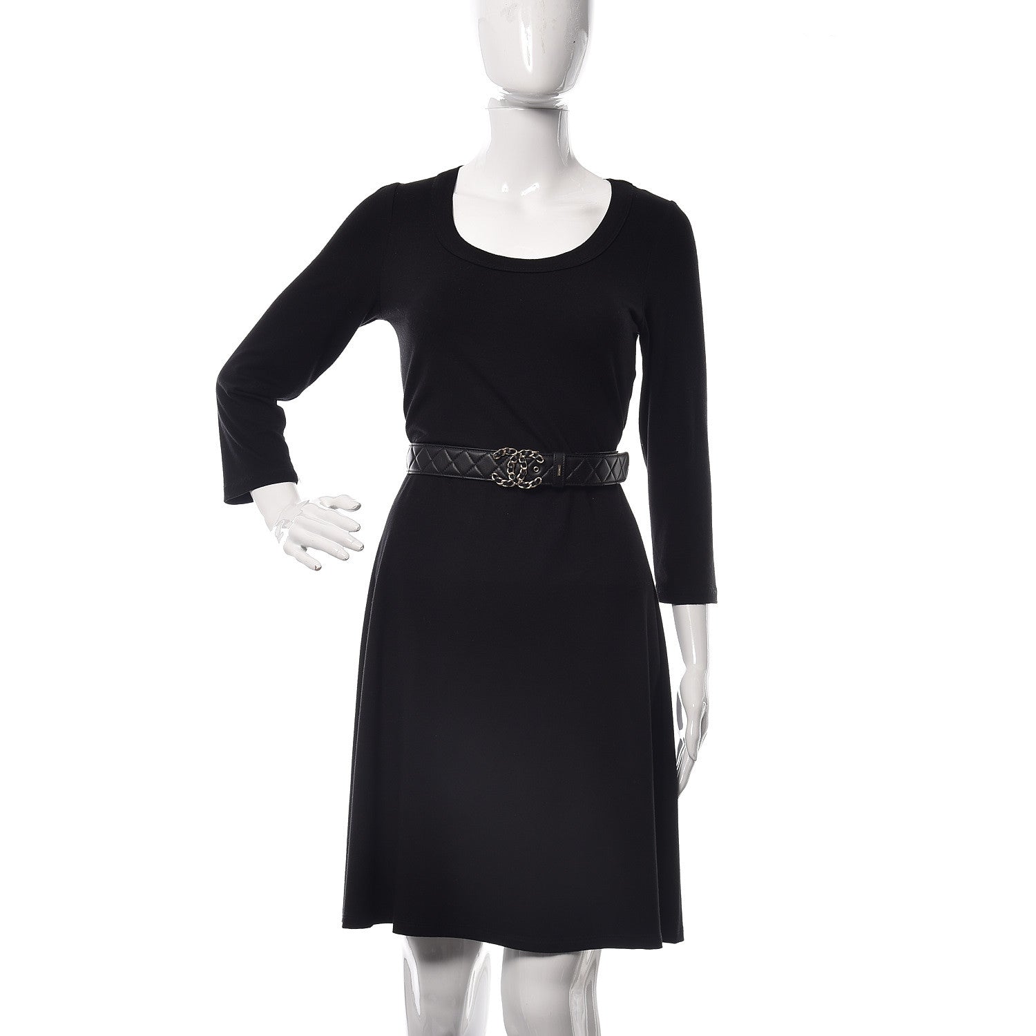 Chanel Lambskin Quilted CC Chain Belt 90 36 Black 2 of 8
