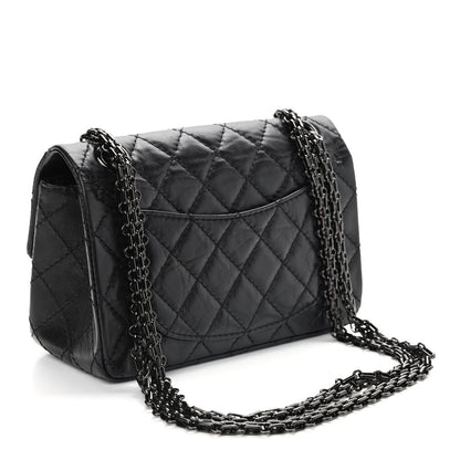 Chanel Aged Calfskin Quilted 2.55 Reissue Mini Flap So Black 3 of 9