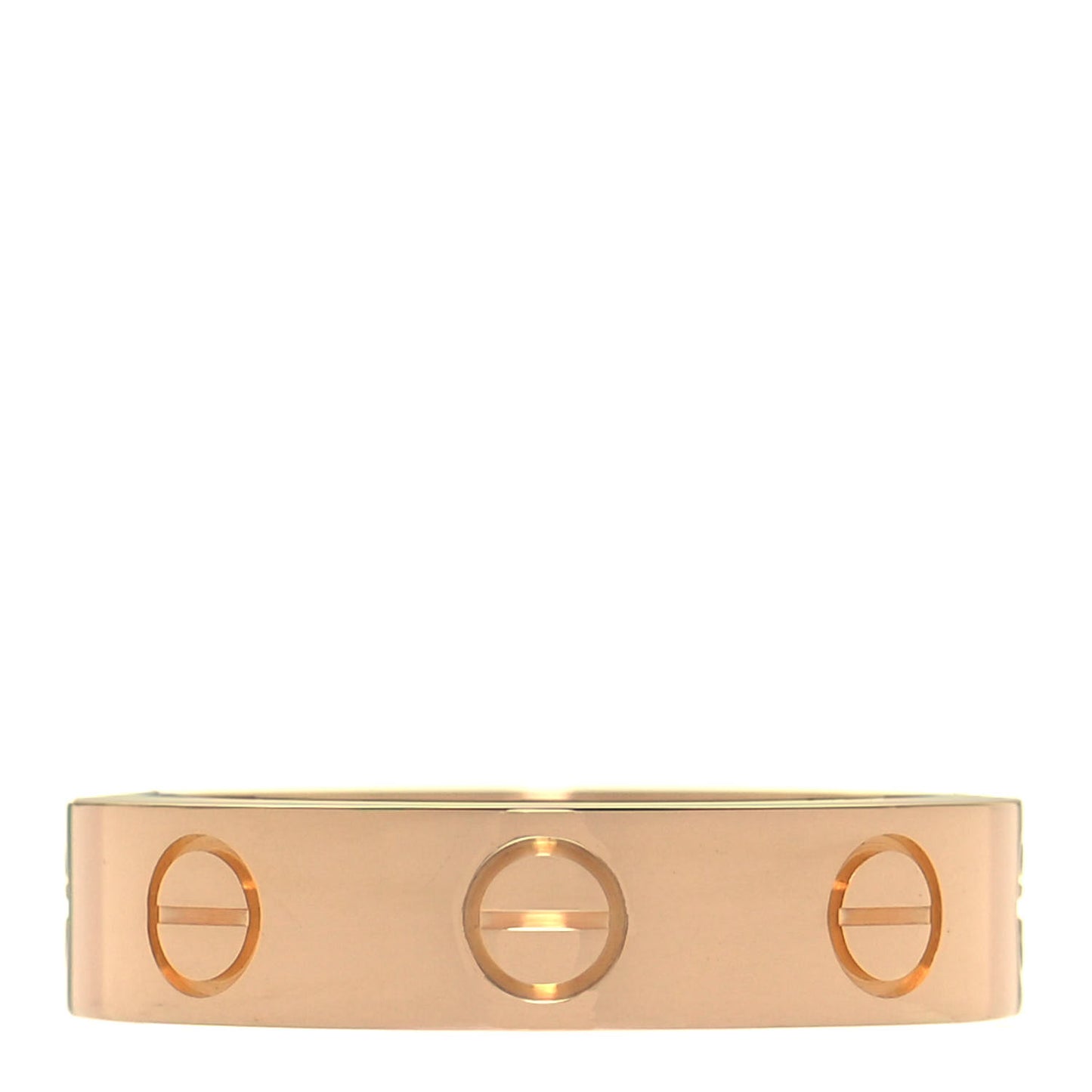 18K Pink Gold Diamond 4mm LOVE Wedding Band Ring 45 3.25