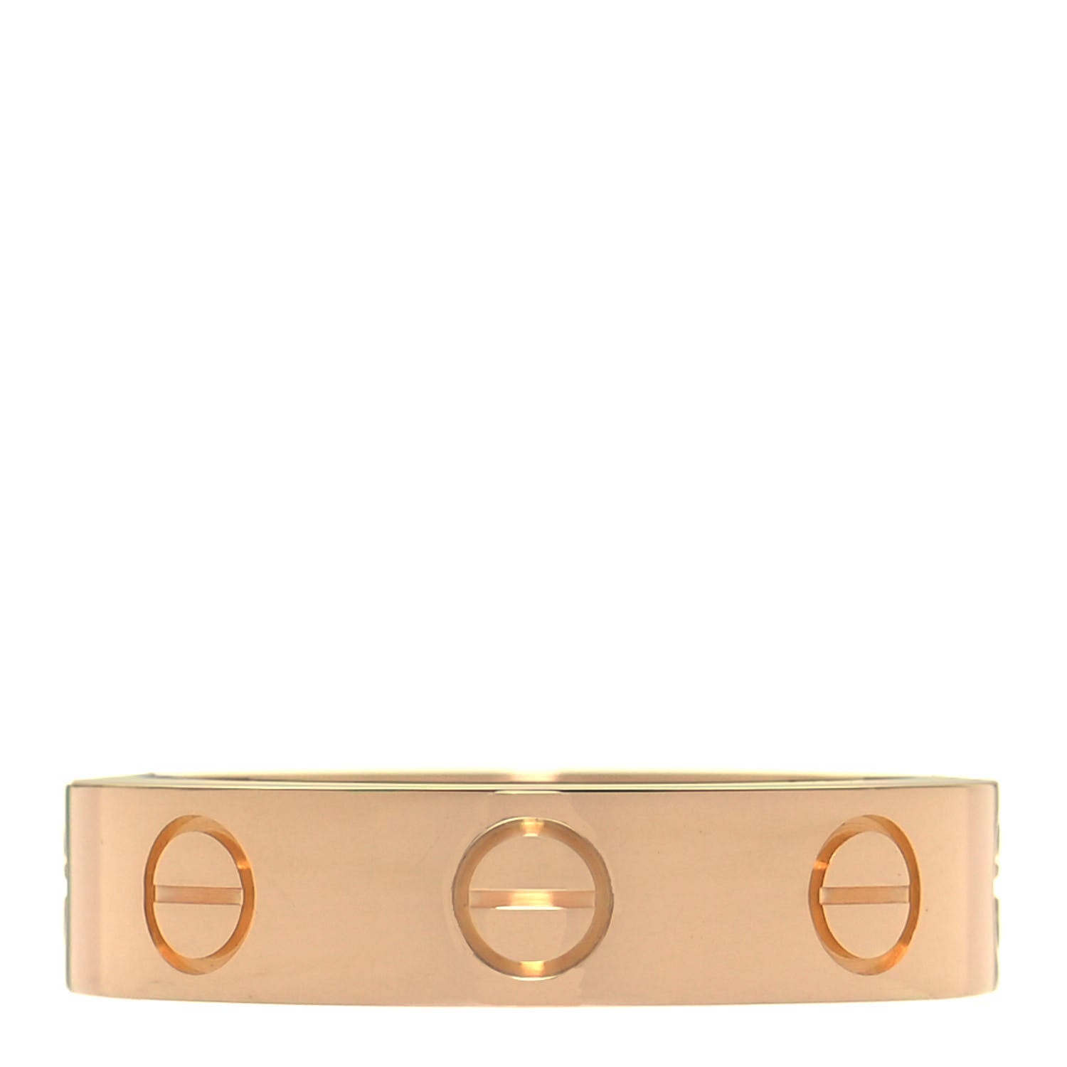 Cartier 18K Pink Gold Diamond 4mm LOVE Wedding Band Ring 45 3.25 5 of 10