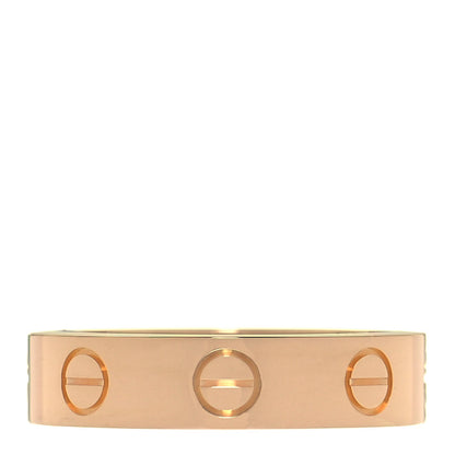 Cartier 18K Pink Gold Diamond 4mm LOVE Wedding Band Ring 45 3.25 5 of 10
