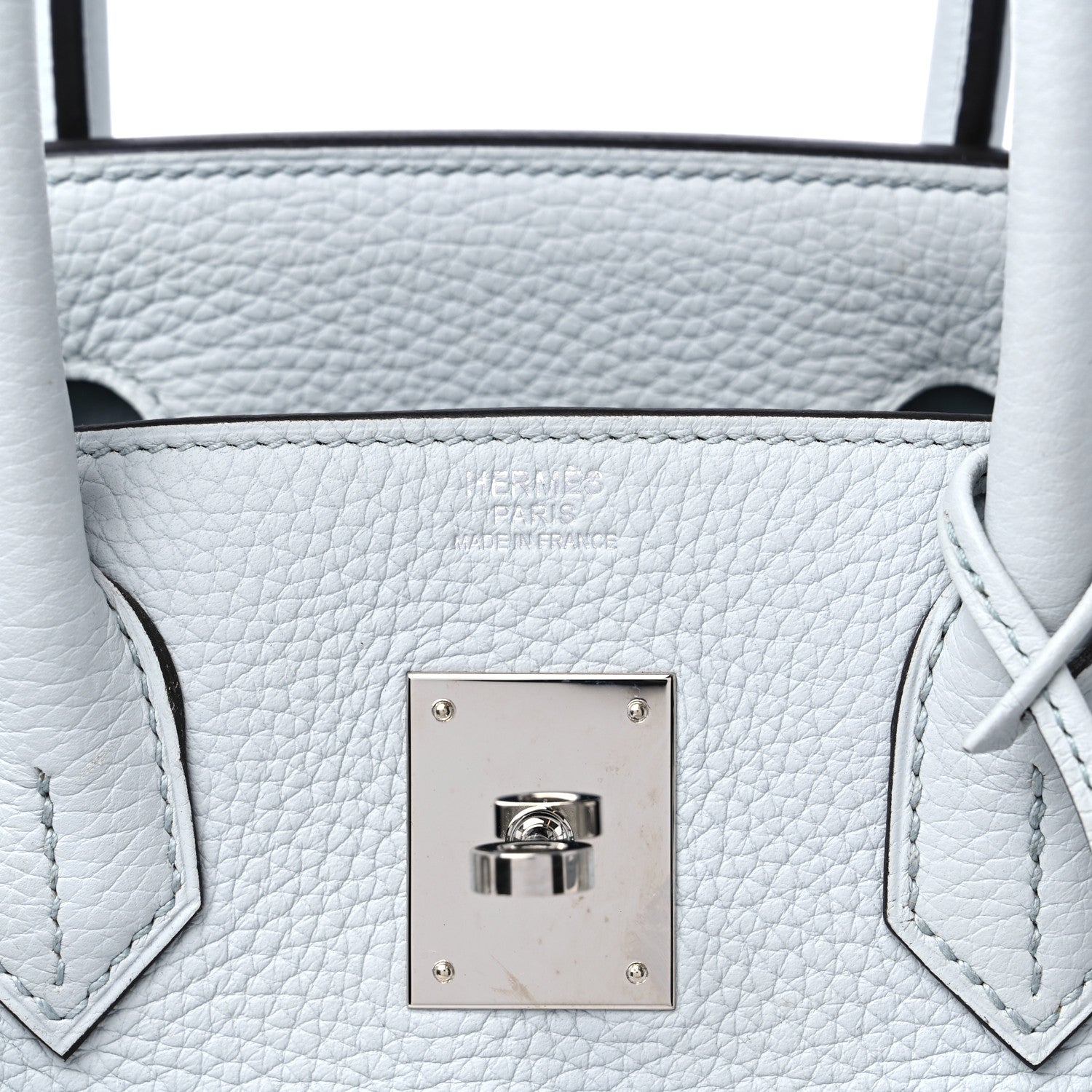 Hermes Taurillon Clemence Birkin 30 Bleu Pale 5 of 12