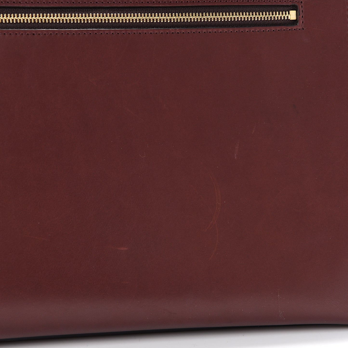 Smooth Calfskin Suede Medium Trapeze Burgundy