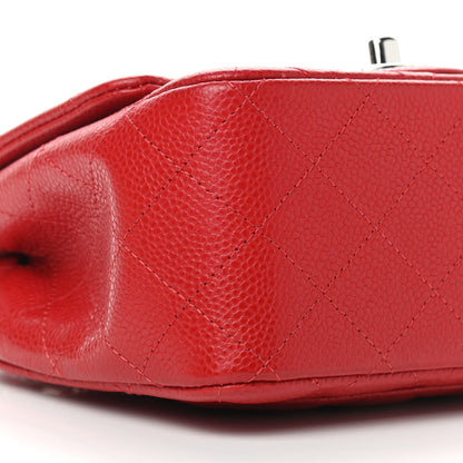 Chanel Caviar Quilted Mini Square Flap Red 8 of 10