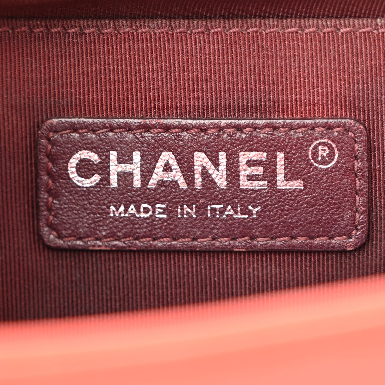 Chanel Wrinkled Lambskin Chevron Quilted Medium Boy Flap Orange 6 of 14